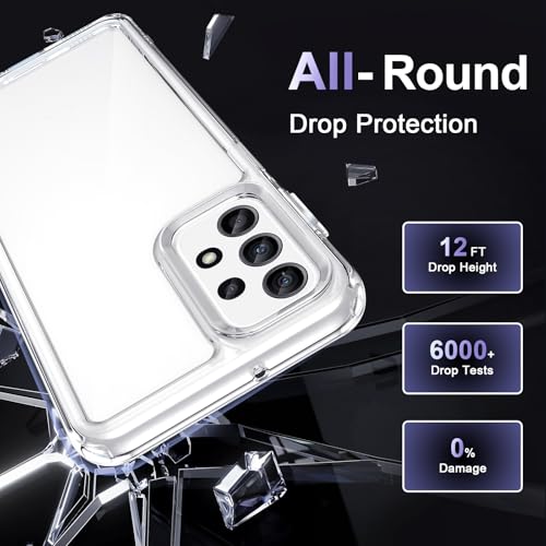 Image of Case for Samsung Galaxy A23 5G /4G, Military Grade Drop Protection Phone Case, Yellowing Resistant, Anti-Scratch Hard PC Back, Shockproof Hard Ultra-Thin Protective Cover, Clear