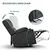 YITAHOME Oversized Rocker Recliner Chair with Massage and Heat, Manual Recliner Chair with Overstuffed Armrest, Rocking Recliner with 2 Cup Holders, USB Charge Port and Side Pocket for Living Room