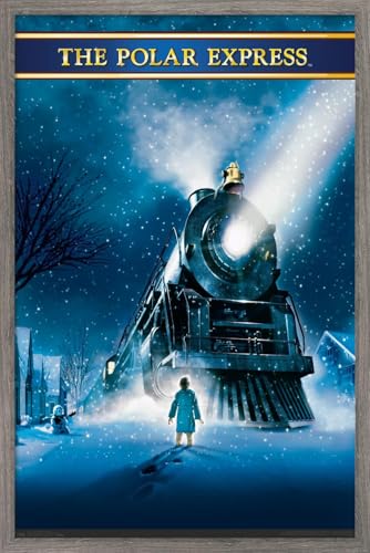 Trends International The Polar Express-One Sheet Wall Poster, 22.375" x 34", Barnwood Framed Version (FR16597BWD22X34)