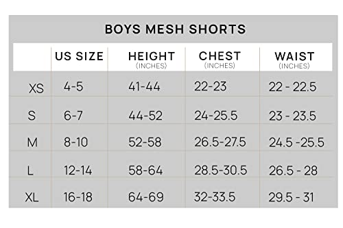 5 Pack: Big Boys Girls Youth Clothing Knit Mesh Active Athletic Performance Basketball Soccer Lacrosse Tennis Exercise Summer Gym Golf Running Teen Running Shorts Quick Dry Fit Knit-Set 4- L (12/14) #TOP4