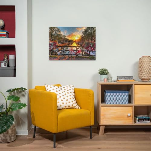 Puzzle 1000 pièces : Vélos à Amsterdam Ravensburger France - vue 7