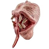Tongue Latex Mask Cannibal Demon Horror Piranha Scary Cosplay Mask Halloween Costume Creepy Masquerade Dress up Horror Masks