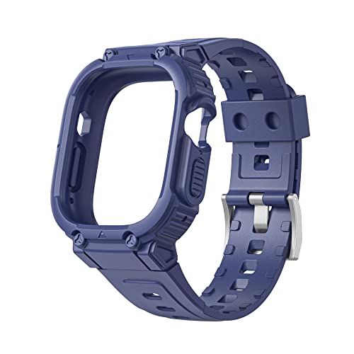 Bracelet silicone TPU avec coque de protection pour Apple Watch Ultra 49mm