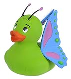 Wild Republic Rubber Duck, Butterfly, Gift for Kids, Great Gift for Kids and Adults, 4 inches 