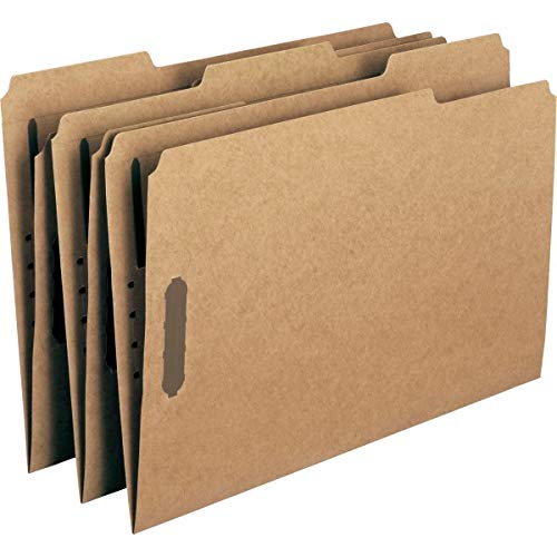 Smead 19837 11 Point Kraft Folders Two Fasteners 1/3 Cut Top Tab Legal Brown 50/Box #TOP6