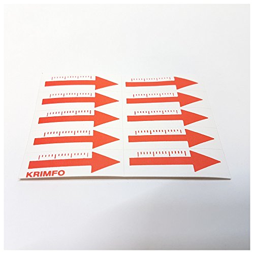 Preisvergleich Produktbild Dönges Markierungspfeile mit Skala, Aufkleber, rot, 28 mm