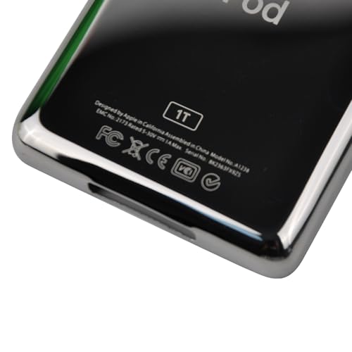 Stainless Steel Metal Back Cover Housing for Repair and Replacement, Compatible with iPod Classic 6th/7th Generation, Video 5th/5.5th Generation Thin Model (1TB)