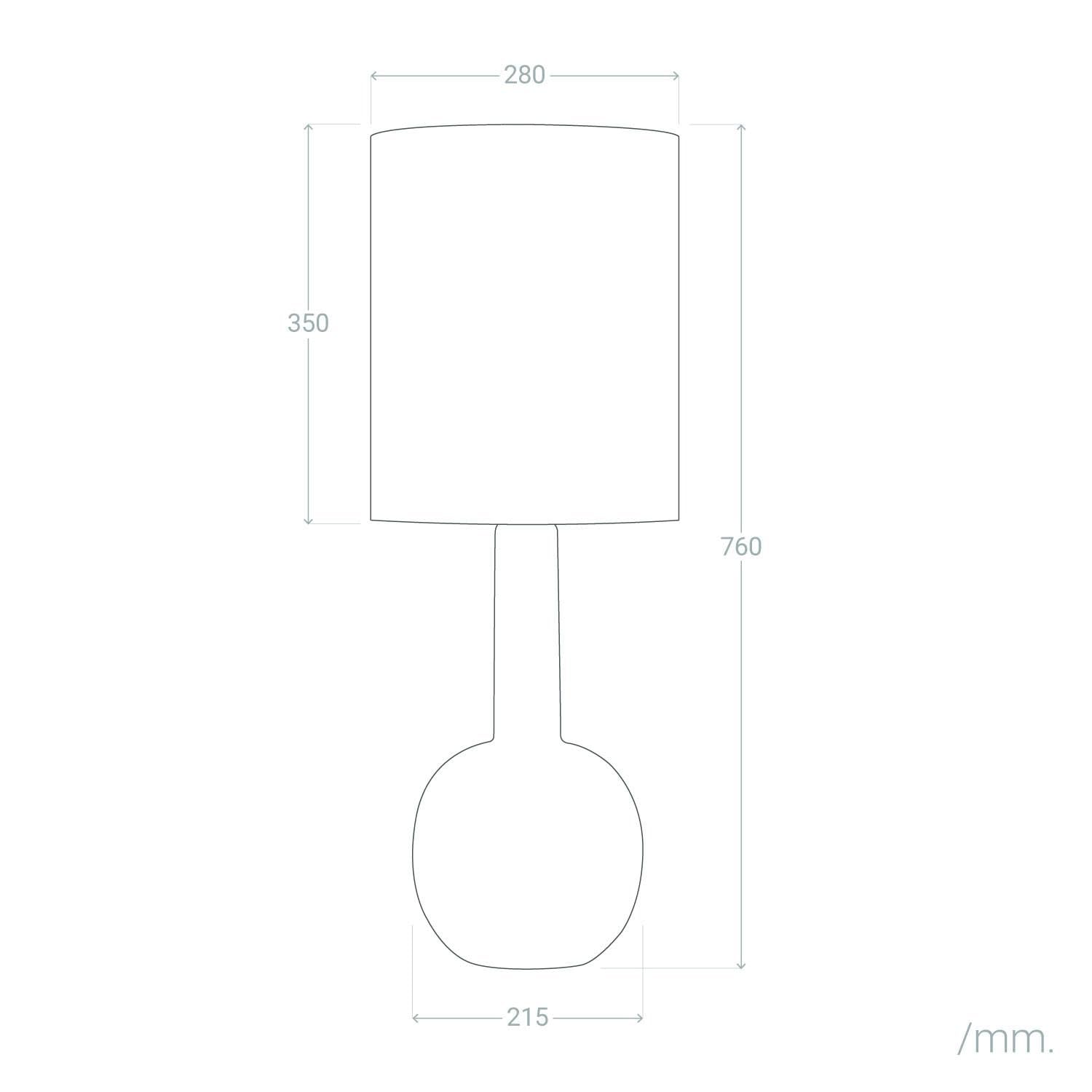 LEDKIA Lámpara de Mesa de Porcelana Guldan Negro