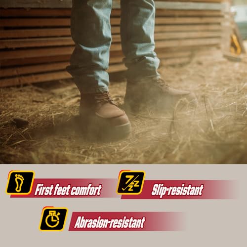 ROCKROOSTER ZUMBRO Work Boots for Men, 6 Inch Soft Toe Comfortable Durable Electrician Work Boot(AK371)2