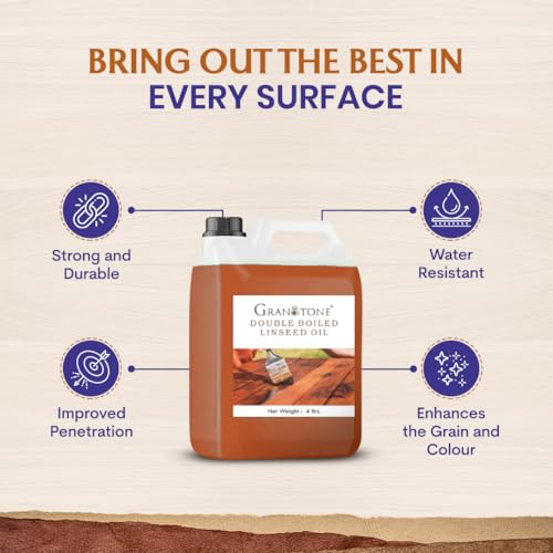 image for GRANOTONE Double Boiled Linseed Oil | Effective Waterproof Furniture P