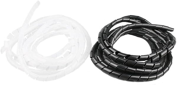 Spiral Cable Wrap, Spiral Wrap 2 Meters Multicolor 4-25mm ID(Black,6mm Inside Diameter) - 1