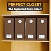 SpaceAid 4 Pack Bed Sheet Organizers and Storage, Foldable Sheet Organizer for Linen Closet, Sheets Set Folder Keeper with Window XL (Queen & King Size) Bedding Container (Brown, 4 Pack) #4