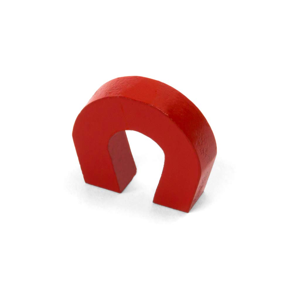 Petit Aimant en Fer á Cheval Alnico Rouge Pour Applications á Haute Température, Ingénierie et Fabrication - 30mm x 20mm x 20mm de 4,5mm - Put 4,5kg - Pack de 20