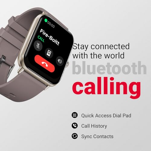 Image of Fire-Boltt Ninja Call Pro Plus Bluetooth Calling Smart Watch, 1.83″ Display, AI Voice Assistant, 120+ Sports Modes, IP67 Waterproof, SpO2 & Heart Rate Monitor Smartwatch for Women - Cinnamon Slate