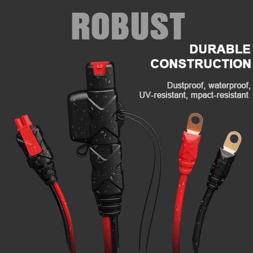 2-Pack 1FT SAE Extension Cord for NO CO Genius Battery Charger image 5