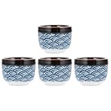 Tasses en céramique : le motif bleu et blanc peint à la main dans un style classique constitue également une décoration parfaite, tasse en porcelaine céramique