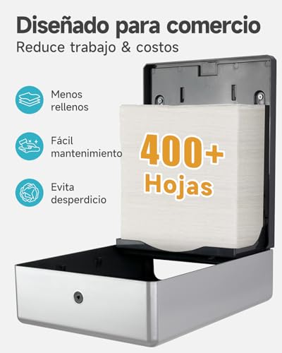 Dispensador AIKE de toallas de papel con diseño estilizado y compacto AK5302 de pared 4
