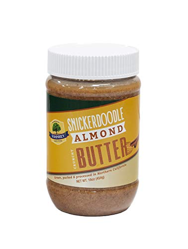 Snickerdoodle Almond Butter (16 oz) Crunchy Cinnamon Nut Butter Made with Steam Pasteurized CA Almonds from the Sohnrey Family Farm (1 lb)