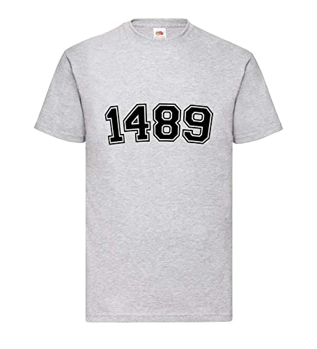 T-shirt homme gris grande taille XXXL coton col rond modèle 1489