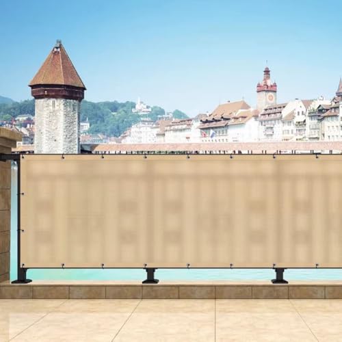 Terraza y patio trasero protegidos con parasol de ojales 6