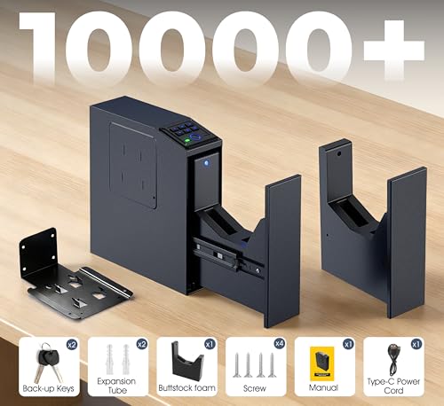 Biometric Slider Safe, 4 Unlock Methods, Wall Safe for Home Defense, Mountable biometric Safe & Lock Box for Nightstand, Desk, Bedside, Truck by ORARAER - Image 6