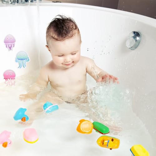 Pegatinas antideslizantes bañera infantil de PVC educativo para suelo de ducha 7