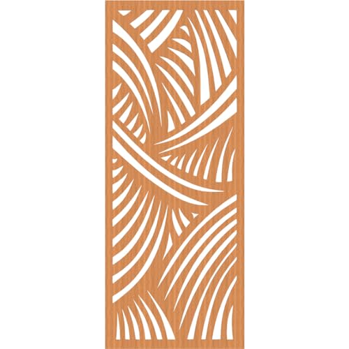 Image of 33 3 /8 inchW x 84 3 /8 inchH x 1 /4 inchT Chester Decorative Fretwork Wood Wall Panels, Cherry