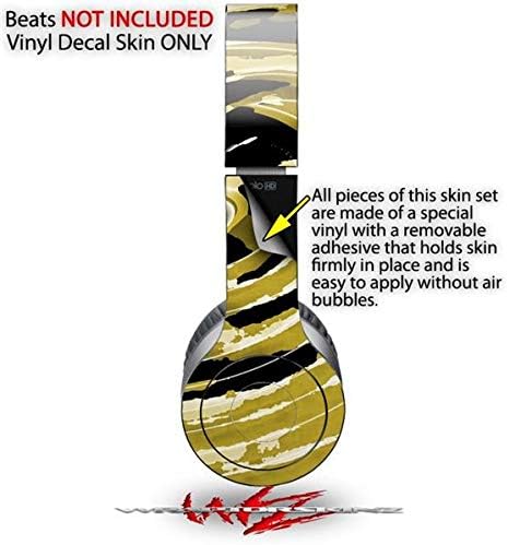 Skin Decal Wrap Works with Original Beats Solo HD Headphones Alecias Swirl 02 Yellow Skin Only (Headphones NOT Included)