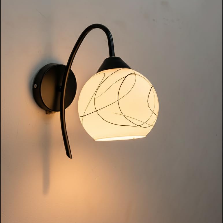 Lyse Decor Wall Hanging Light for Living Room, Modern Wall Lamps for Bedroom, Wall Lights for Home Decoration and Bedside Lamp (Black Finish)-image-38