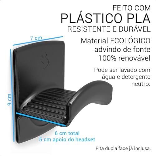 Suporte Fone Headset Headphone De Parede Universal Fp1