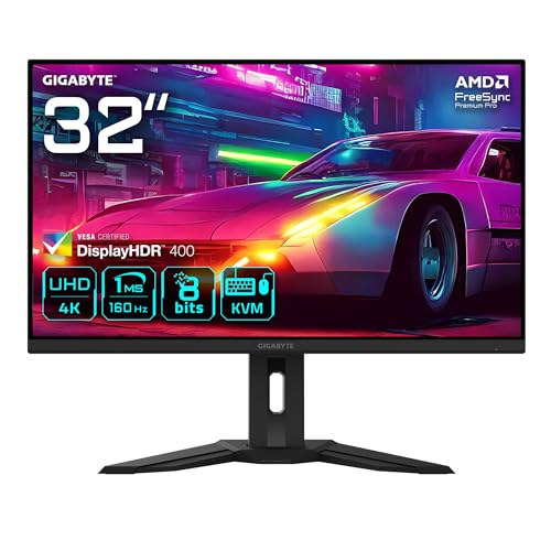 Gigabyte M32UP 31.5' UHD Gaming-Monitor - 3840 x 2160, 160 Hz, 1 ms, 350 cd/m², AMD FreeSync Premium Pro, DisplayHDR 400, HDMI 2.1, Displayport 1.4