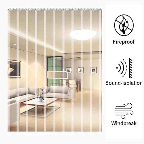 Rideau de porte PVC transparent de supermarché isolant et protecteur - 3