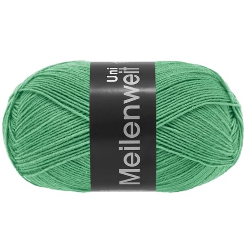 LANA GROSSA Meilenweit 100 | Sockenklassiker, uni und bedruckt, waschmaschienenfest | Handstrickgarn aus 80% Schurwolle & 20% Polyamid | 100g Wolle zum Stricken & Häkeln | 420m Garn FB1393