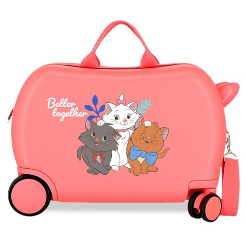 Valise de cabine Disney Winnie l'ourson rose corail rigide 50 cm pour enfant