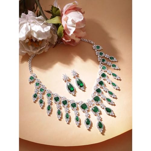 Image of Rubans AD Zircon Ethnic Jewellery Set for Women