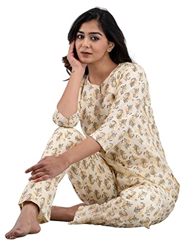 Image of feranoid Women Full Sleeves Cotton Nightsuits