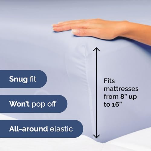 Image of Full Size 4 Piece Sheet Set - Soft & Cooling Sheets - Light Dusty Purple
