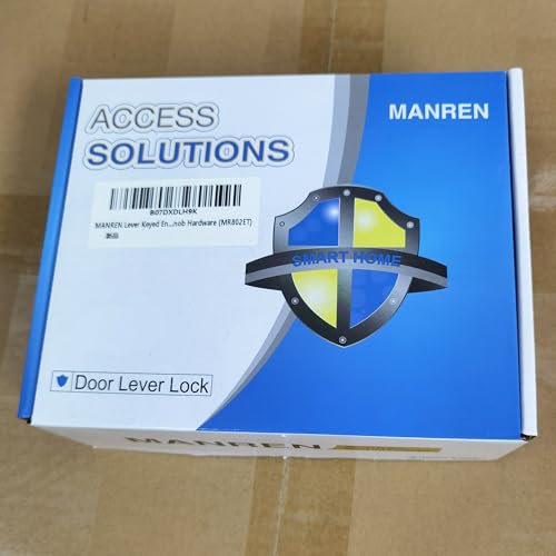 1 Pack of MANREN Lever Keyed Entry Door Lever Handle Lock, Universal Door Knob Hardware,Nickel Brushed Color (MR802-CA) by MANREN - Image 6