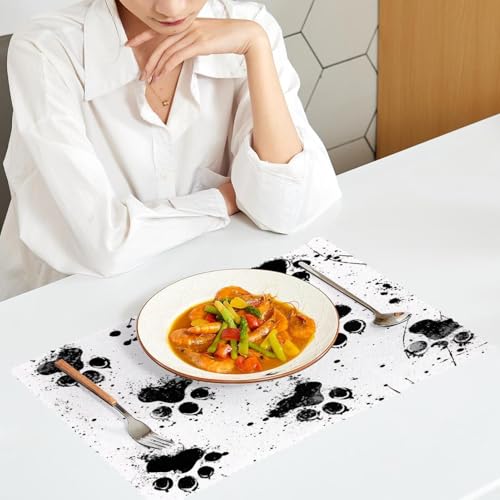 Sets de table patte de loup antidérapants 6 pièces 30x45 cm