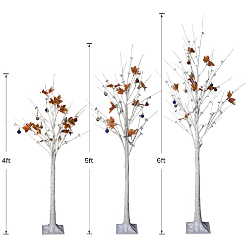 Awqm 4 Feet 5 Feet And 6 Feet Christmas Tree, Pack Of 3, For Home, Festival, Party, And Christmas Decoration, Indoor And Outdoor Use, Warm White #TOP6