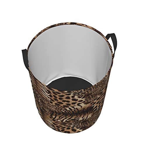 Cesta de lavandería grande de leopardo que soluciona la falta de espacio 4