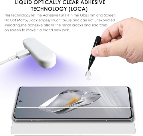 Image of 4youquality [1-Pack UV Tempered Glass Screen Protector for - Premium Full Edge-to-Edge Borderless Design with Easy UV Installation Kit (OnePlus 11)