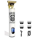 Trimmer Hair Clippers Men - Rechargeable Hair Trimmer for Men, Cordless Professional Barber Grooming Set with Zero Gapped T Blade Shaver LCD Display