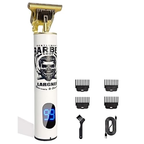 Trimmer Hair Clippers Men - Rechargeable Hair Trimmer for Men, Cordless Professional Barber Grooming Set with Zero Gapped T Blade Shaver LCD Display