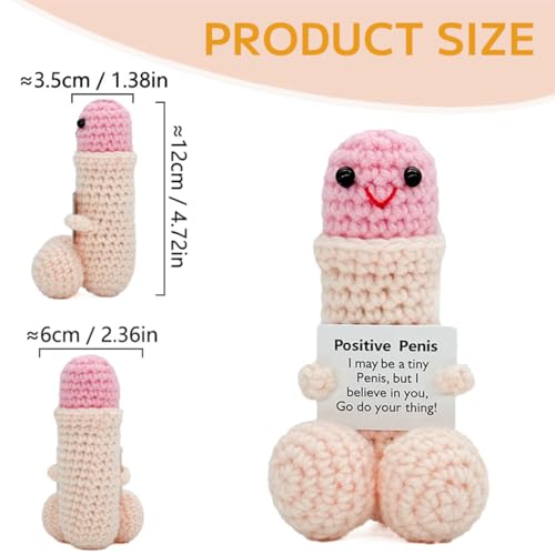 Pocket Hug Penispuppe Glücksbringer Geschenke, Glück Penis Positive Geschenke, Positive Kartoffel Deutsch Ersatz, Lustige Geschenke, kleines Geschenk für Männer und Frauen