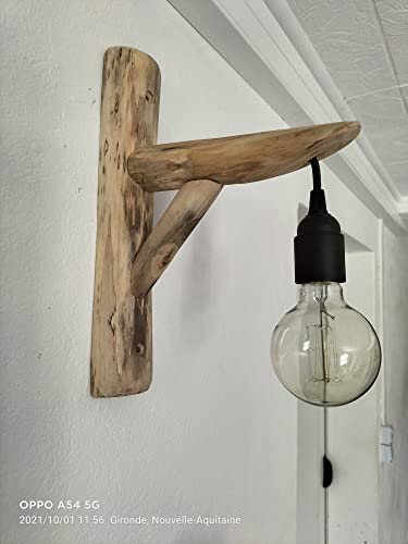 Generic - Applique en bois, applique murale en bois, lampe en bois flotté, applique en bois flotté, montage muraux, applique, éclairage rustique