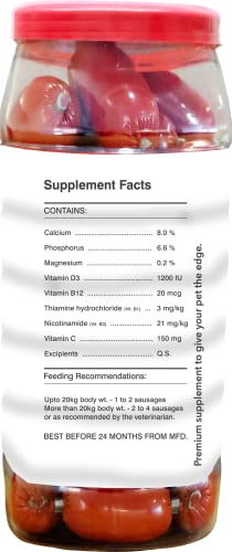 Image of Drools Absolute Calcium Sausage Dog Supplement - Jar, 32 Pcs & Drools Absolute Calcium Bone Jar, Dog Treats for All Life Stages - 20 Pieces (300 g)