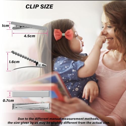 120Pcs-Alligator-Hair-Bows-Clips-for-Crafts45cm177-DIY-Bow-Clips-Bulk-Gator-Metal-Clip-Hairdresser-Clips-for-Bow-Making-Large-Plain-Clips-Supplies-177-Dreadlock-Dreads-Retwist