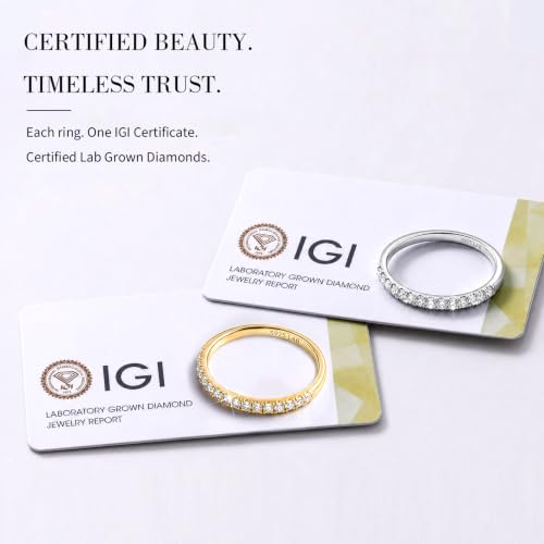 WES IGI Certification 1.5mm LAB Grown Diamond Wedding Band for Women - image 4