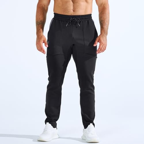 ZENWILL ZeroBols Pantalones Deportivos Hombre Gimnasio Cremallera Gym Jogger Pantalón Largo Running Entrenamiento Hombre(Negro,M) - imagen 9